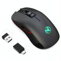 Souris Sans Fil Rechargeable 8 Boutons Ergonomique Lumineuse 3600dpi Pour Gaming Yonis - Yonis