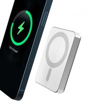 Force Power Powerbank 5000mah Compatible Magsafe Induction 15w Gris Clair