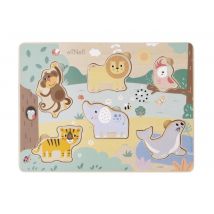 Puzzle Sonore En Bois Animaux - EliNeli