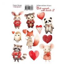 Planche De Stickers Couleur Embelissement Fabrika Decoru Animals In Love 379 - FABRIKA DECORU