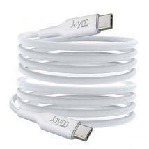 Jaym Câble Charge 5a Et Synchro Usb-c Vers Usb-c Pd 3.0 100w 2m Blanc
