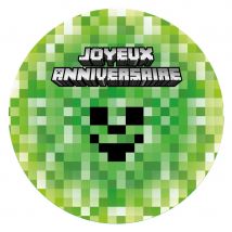 Disque Gâteau Pixcraft (19 Cm) - Annikids
