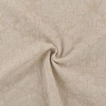 Tissu Double Gaze Coton Lin Impression Fleuris Beige - Au Mètre - Craftine