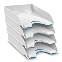 Lot De 4 Corbeilles À Courrier Rangement Documents Papiers Nuance Soft - Cep - Cep
