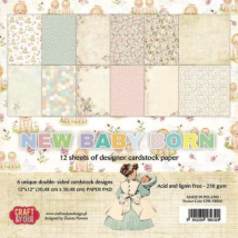 12 Papiers Imprimés Scrapbooking 30 X 30 Cm Craft & You New Baby Born - Craft and you design