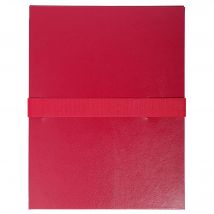 Chemise Dos Extensible Balacron Et Sangle Scratch. - Bordeaux - X 10 - Exacompta