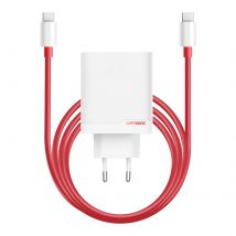 Oneplus Chargeur Secteur 120w Double Port Usb Et Usb C Avec Câble 1m Blanc