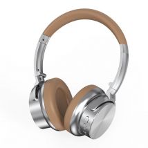 Casque Bluetooth Anc Réduction Bruit Design Rétro Confort Léger Qualité Son Supérieure Marron Yonis - Yonis