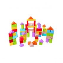Baril De 100 Cubes En Bois - Hape - Jaune