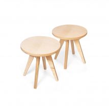 Lot De 2 Tabourets En Bois - Drawin'kids