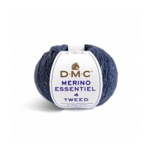 Pelote De Laine Merino Essentiel 4 Tweed - Dmc 903 Bleu - Dmc