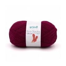 Laine À Chaussettes À Tricoter Eco Socks Life Uni - 100 Gr - Grundl - Certifiée Oeko-tex 02 Violet - Gründl