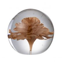 Presse Papier Sulfure Fleur En Verre 10 Cm - Jolipa