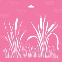 Pochoir Plastique Souple Réutilisable 30 X 30 Cm Fabrika Decoru Jonc 009 - FABRIKA DECORU