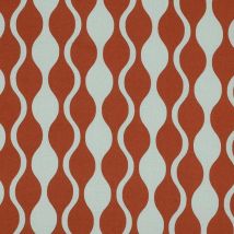 Tissu Ecovero Viscose Wavy Sur Fond Orange - Au Mètre - Craftine