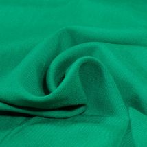 Tissu Viscose Légère Uni Vert Émeraude - Au Mètre - Craftine