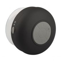 Mini Enceinte Bluetooth Ronde Kit Mains Libres Avec Ventouse Waterproof Noir Yonis - Yonis