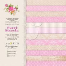 12 Papiers Scrapbooking 30.5 X 30.5 Cm Lemoncraft Sweet Secrets - LEMONCRAFT