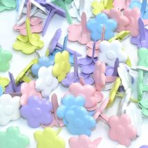 Lot De 100 Attaches Parisiennes Fleurs Pastel – Brads Décoratifs Pour Scrapbooking Et Carterie - Saperlipopette by Léna