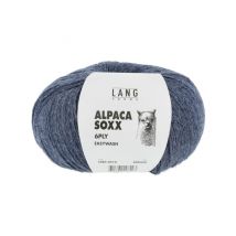 Pelote De Laine Alpaca Soxx 6-ply - 150gr - Lang Yarns 0010 Bleu Chiné