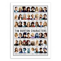 Affiche 30x40 Cm - Tim Burton Characters - Olivier Bourdereau - Wall Editions