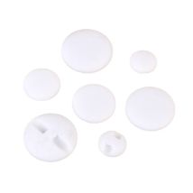Lot De 6 Boutons Tunnel Classique Blanc - MyMercerie