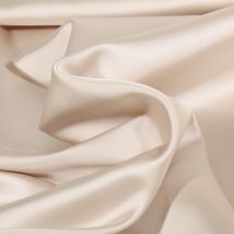 Tissu Satin Duchesse Extensible Crème - Au Mètre - Craftine