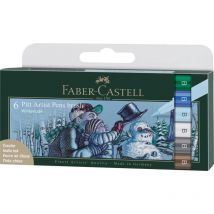 Feutres - Faber-castell - Pitt Artist Pen - Winterlude - Etui De 6 Feutres - Faber Castell