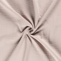 Tissu Triple Gaze De Coton Beige Sable - Craftine