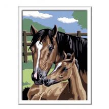 Creart Chevaux Tendresse 18x24cm - Numero D'Art Animaux - Ravensburger - 258116 - Peinture - Ravensburger