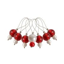 Lot De 7 Marqueurs De Mailles Amaranth - Knitpro : L’outil Précieux Pour Un Tricot Organisé Et Précis Rouge - Knitpro