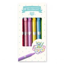 6 Stylos Argent Contour - - Djeco