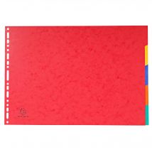 Intercalaires Carte Lustrée 400g 5 Positions - A3 - Couleurs Assorties - X 20 - Exacompta
