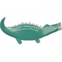 8 Assiettes Animaux Sauvages - Crocodile - Meri Meri