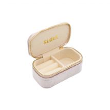 Mini Boîte À Bijoux Velours Rose Pêche - Sloya