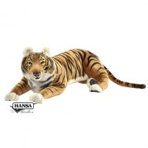 Hansa Peluche Geante Tigre Brun Couché 100cml - Hansa Peluches Géantes