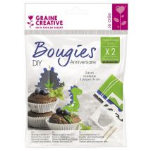 Kit Diy Bougies Anniversaire Dinosaures - Graine Creative