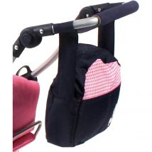 Sac À Langer Pour Poussettes De Poupées. Marine Avec Motif Vichy - Bayer Chic 2000
