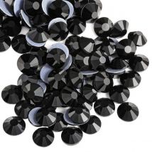 75 Cabochons Strass Brillants Thermocollants Hotfix En Verre Noir Diamètre 5 Mm - Grade Aa - La boutique de Karine