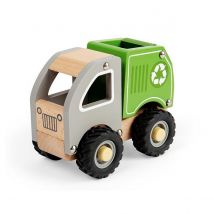Mini Camion De Recyclage En Bois - Bigjigs - Vert - Bigjigs Toys
