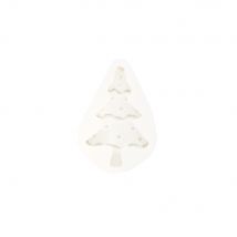 Moule En Silicone 6,8 Cm X 4,7 Cm X 1,3 Cm - Sapin De Noël - Jesmonite