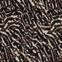 Tissu Polyester Stretch Imprimé Motif Léopard Et Zébré Sur Fond Beige - Craftine