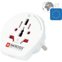 Adaptateur Secteur Skross Monde Vers Europe Blanc
