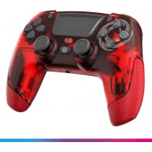 Manette Sans Fil Ps4/ps3/pc/android/ios - Oniverse - Sortie Casque Stéréo, Gyro 6 Axes Revolt Rouge