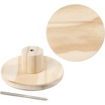 Patère Murale Ronde - 11 Cm - 1 Pce - CC Hobby
