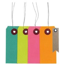 Etiquettes De Couleur Avec Fil Métal + 20 Étiquettes Kraft Fanion - Youdoit