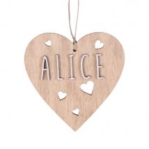 Cœur De Noël Personnalisable Bois Naturel - Vintiun