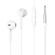 Écouteurs Jack 3.5mm Matériau 100% Recyclés Garantie À Vie Force Play Blanc