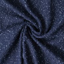 Tissu Jean Denim Griffé Bleu Foncé - Craftine