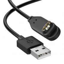 Avizar Chargeur Pour Montre Connectée Garmin Câble Usb Coudé Silicone 1m Noir